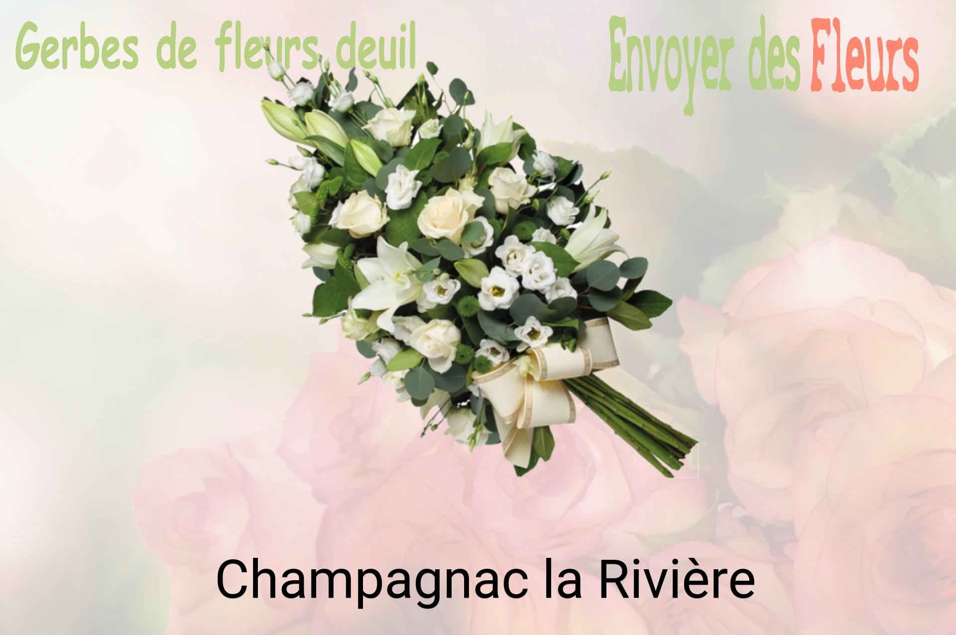 Gerbe de fleurs de deuil livrée à Champagnac-la-Rivière